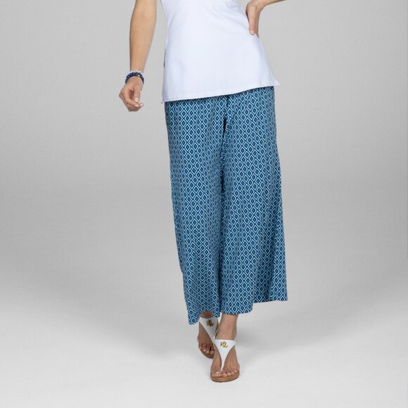 Geometric Printed Portofino Ankle Resort Pant: Summer Geo - Picture 4 of 5